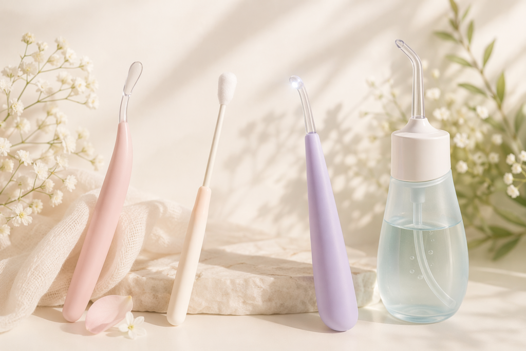 editorial product comparison image showing different tonsil stone remover types for bad breath